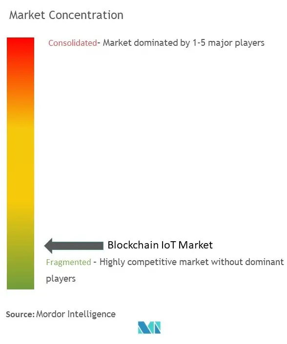 Concentración del mercado de IoT de blockchain