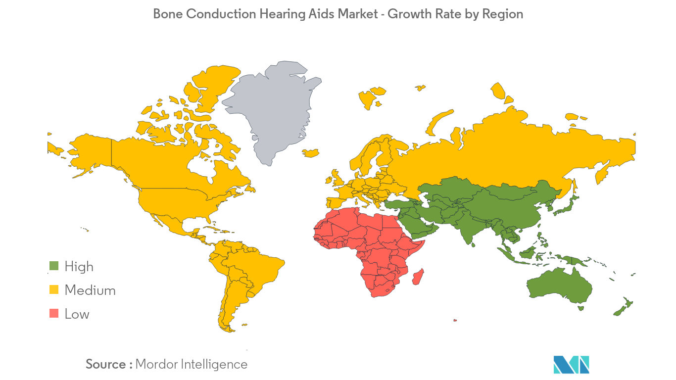 Bone Conduction Hearing Aids Market - Growth Rate by Region - Image