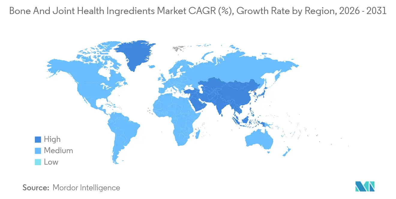 Bone And Joint Health Ingredients Market CAGR (%), Growth Rate by Region
