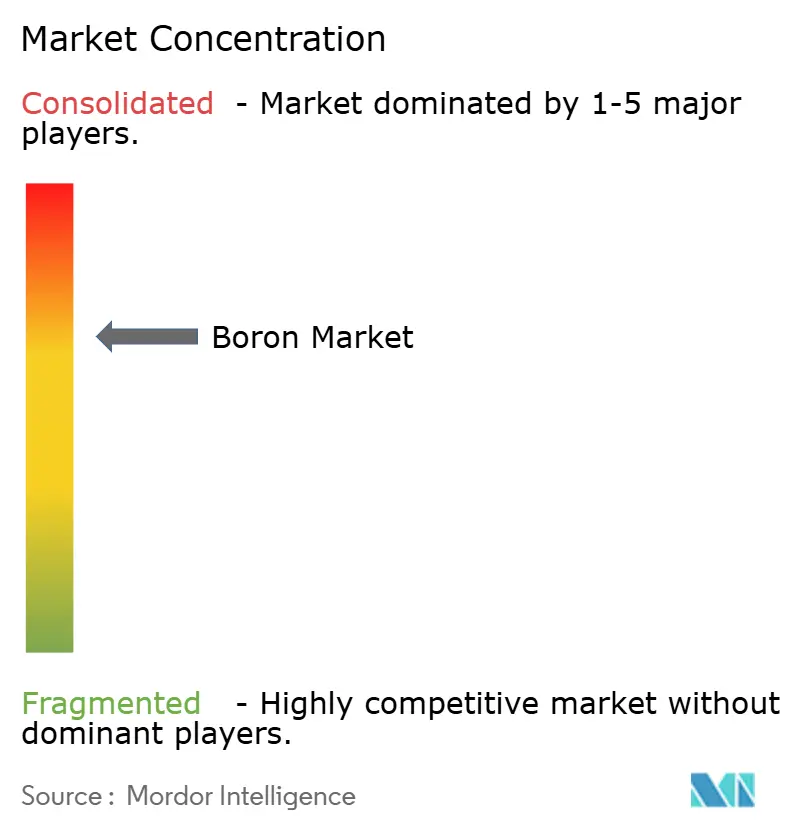 Concentração do Mercado de Boro