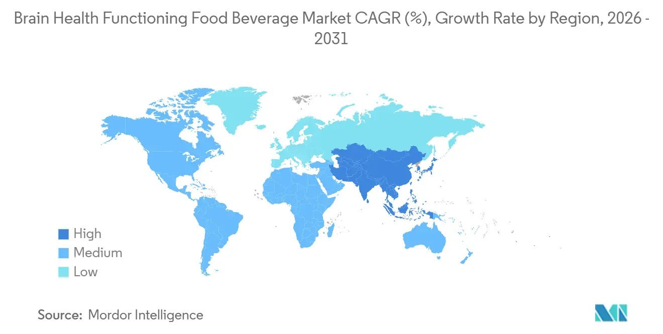 Brain Health Functioning Food Beverage Market Growth Rate by Region