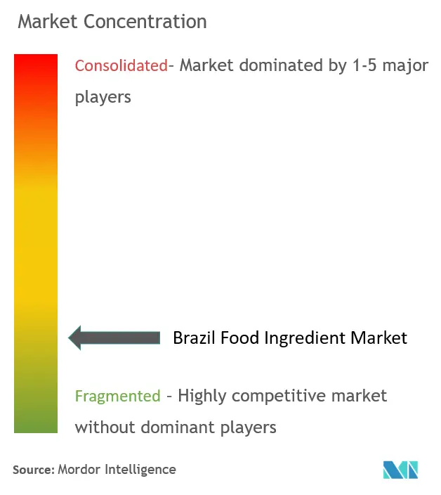 ブラジルの食材市場集中度