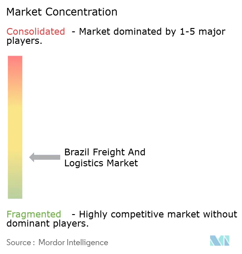 Marktkonzentration im Markt für Fracht und Logistik in Brasilien