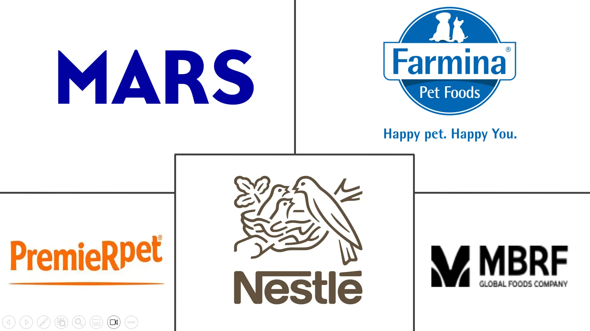 Principales actores en Mercado de Golosinas para Mascotas en Brasil industria