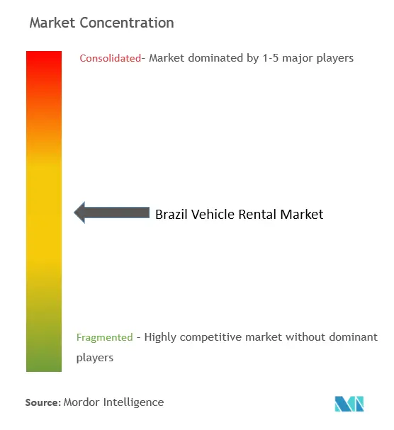 Brazil Vehicle Rental Market Concentration