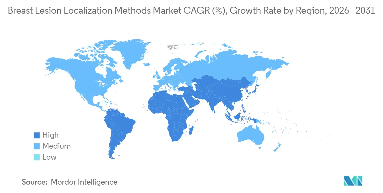 Breast Lesion Localization Methods Market CAGR (%), Growth Rate by Region