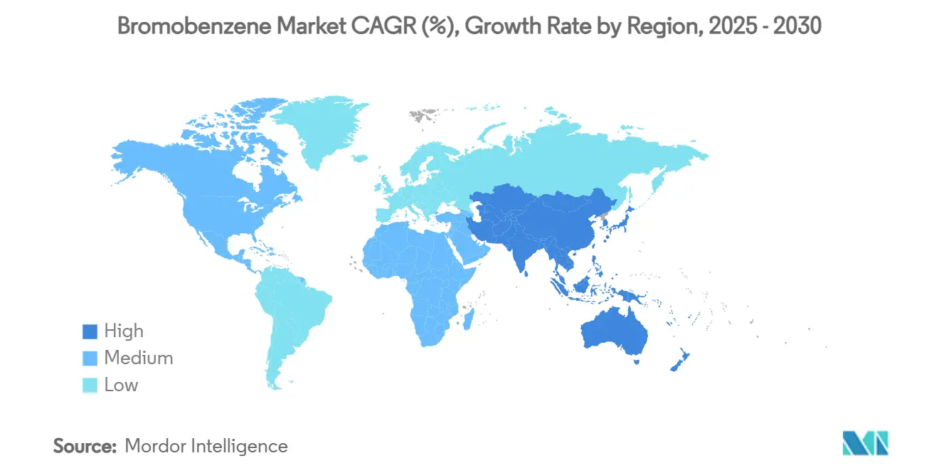Bromobenzene Market CAGR (%), Growth Rate by Region