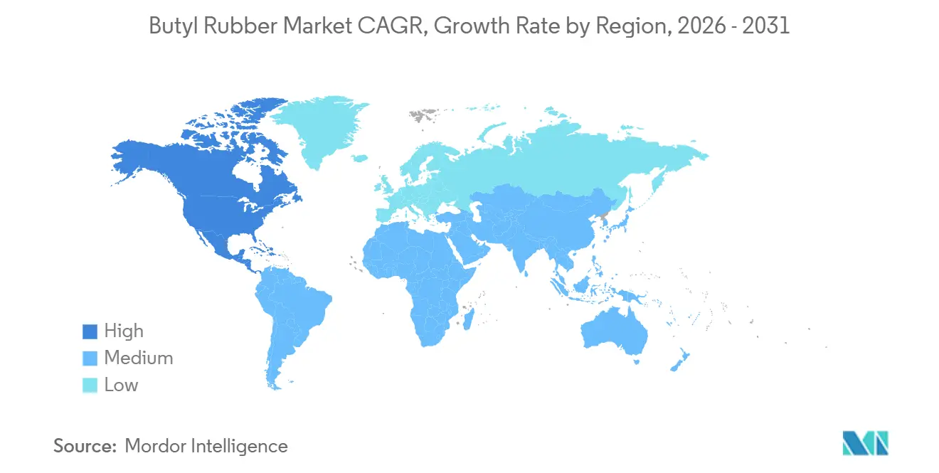 Taux de croissance du marché du caoutchouc butyle par région