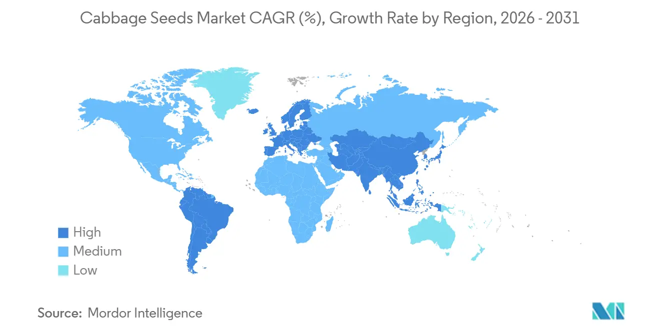 Cabbage Seeds Market CAGR (%), Growth Rate by Region