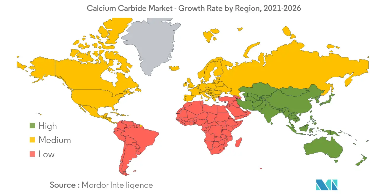 Calcium Carbide Market Growth Rate By Region