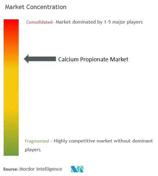 Propionate de calciumConcentration du marché