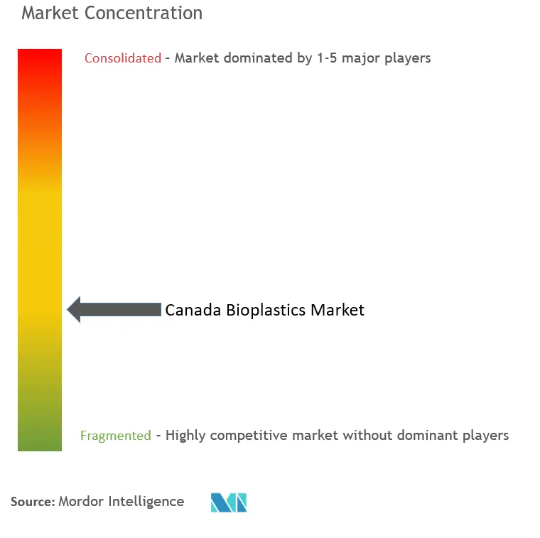 カナダのバイオプラスチック市場の集中度