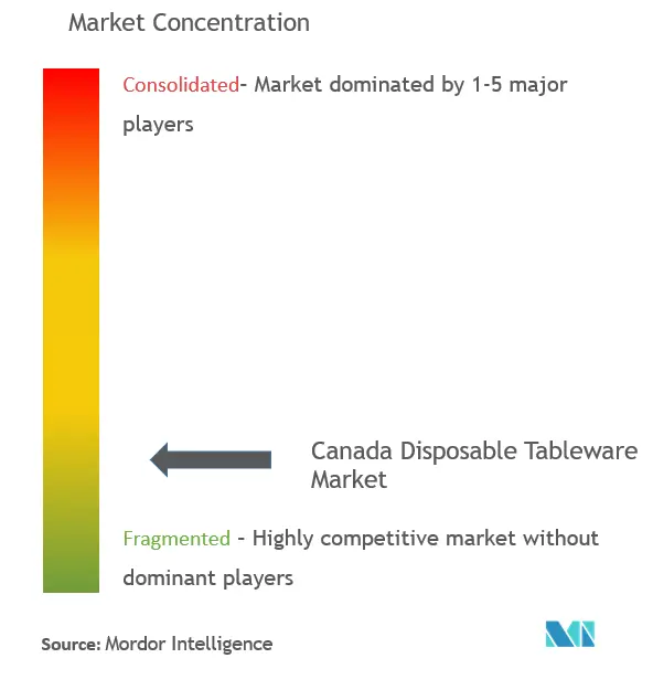 Canada Disposable Tableware Market Concentration