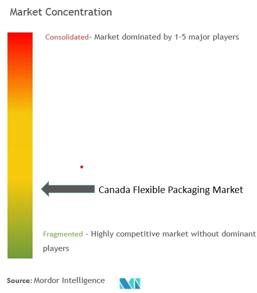 カナダ軟包装市場の集中度