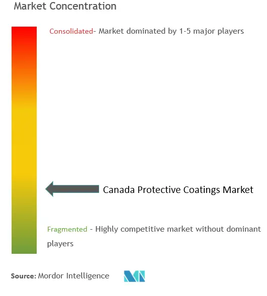 カナダの保護コーティング市場集中度