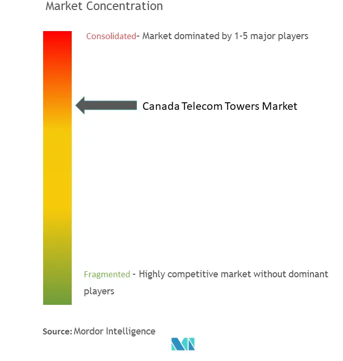 Canada Telecom Towers Market Concentration