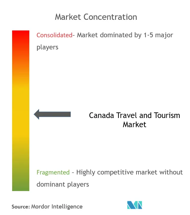 Canada Travel And Tourism Market Concentration