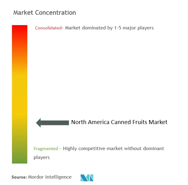 北米果実缶詰市場の集中度
