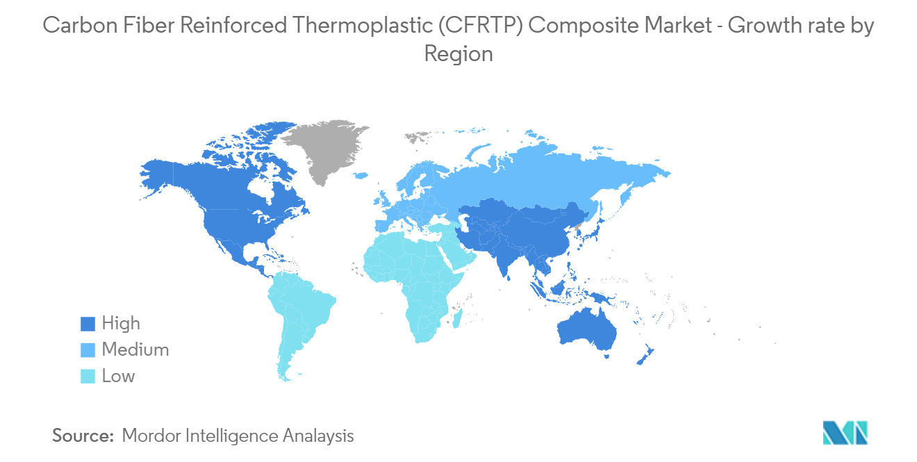 炭素繊維強化熱可塑性プラスチック（CFRTP）複合材市場 - 地域別成長率