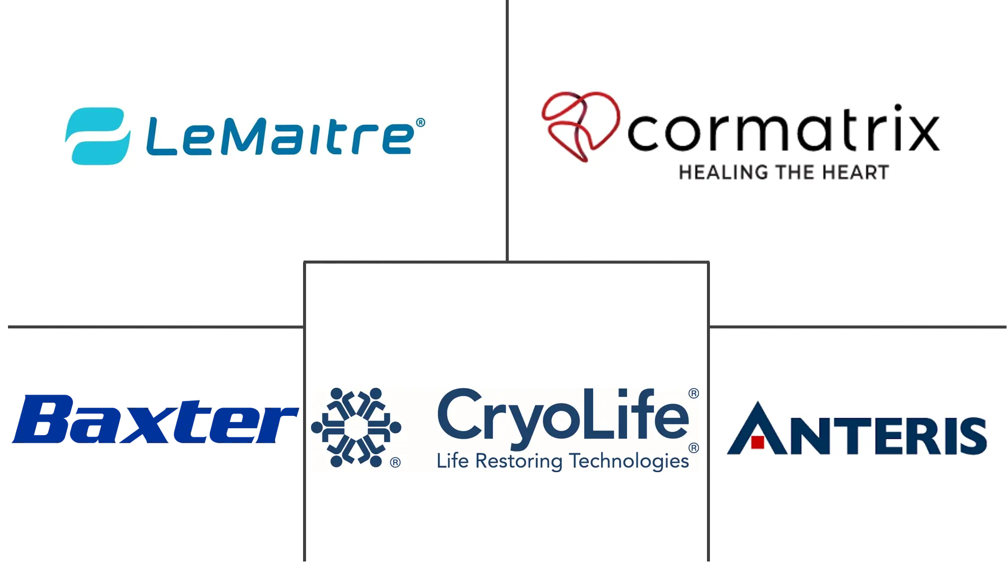 Major players in Cardiovascular and Soft Tissue Repair Patches industry
