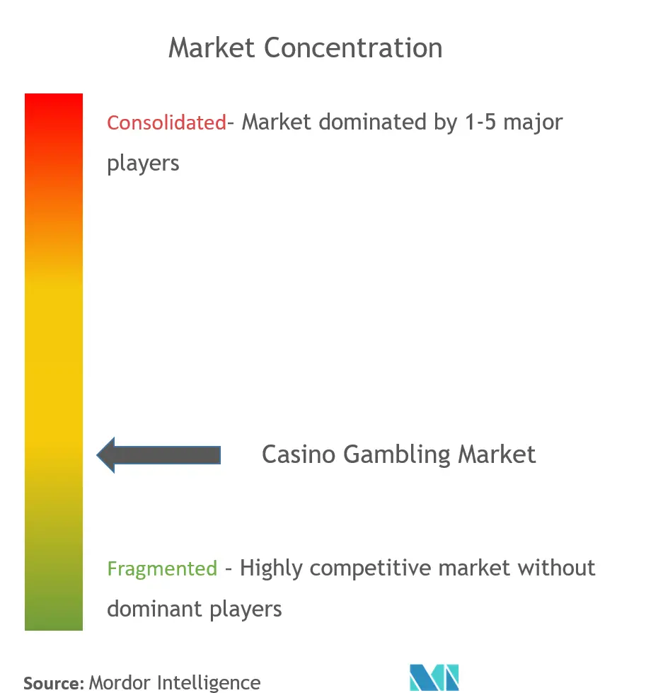 カジノ・ギャンブル市場の集中