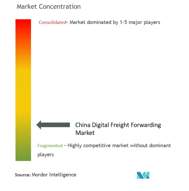 Concentração do mercado de encaminhamento digital de carga na China