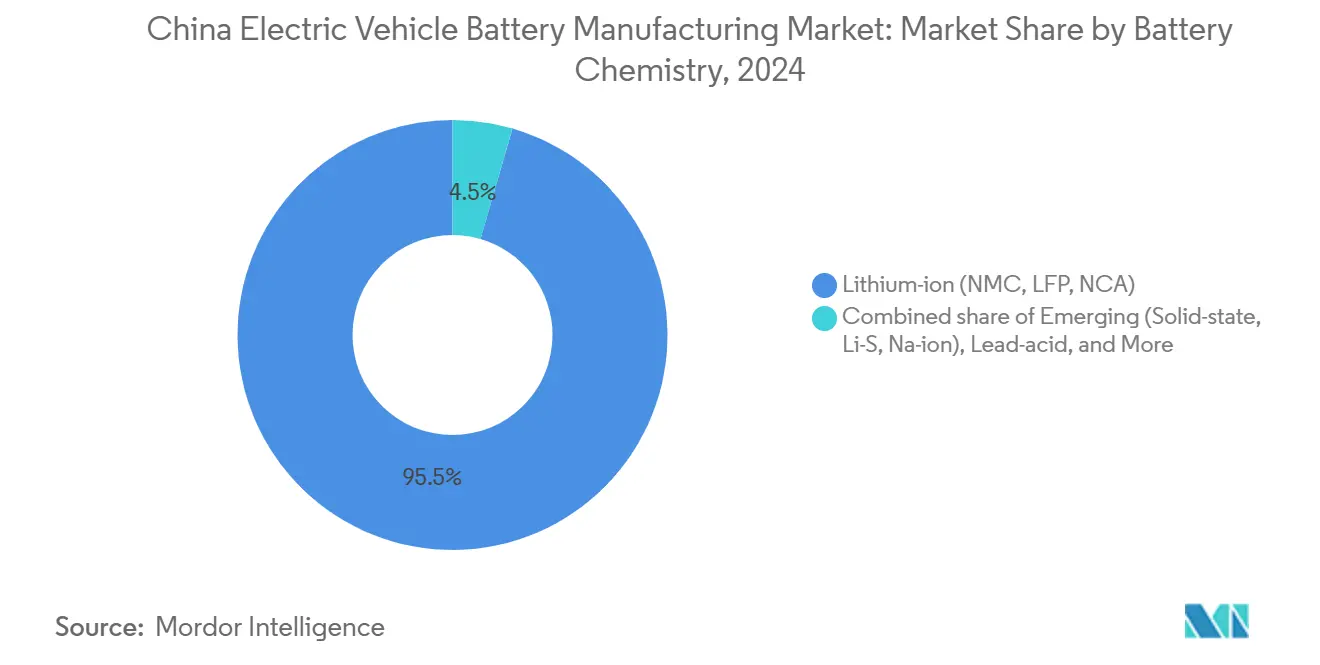China Electric Vehicle Battery Manufacturing Market: Market Share by Battery Chemistry