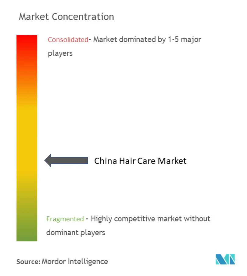 Mercado de cuidado del cabello de China concentración de mercado.png