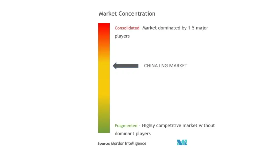 中国LNG市場の集中度