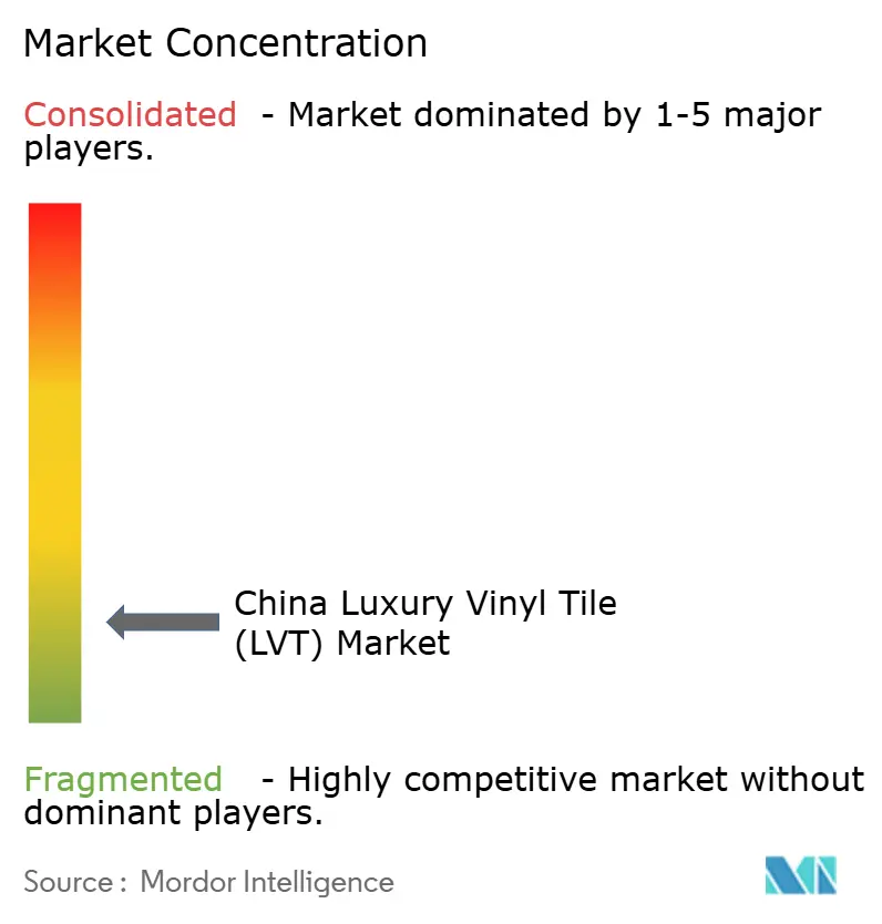 China Luxury Vinyl Tile (LVT) Market Concentration