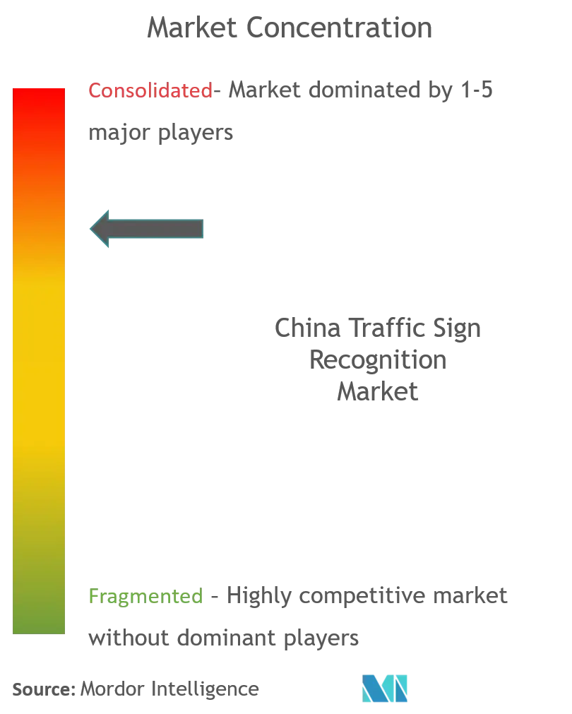 Concentración del mercado de reconocimiento de señales de tráfico de China