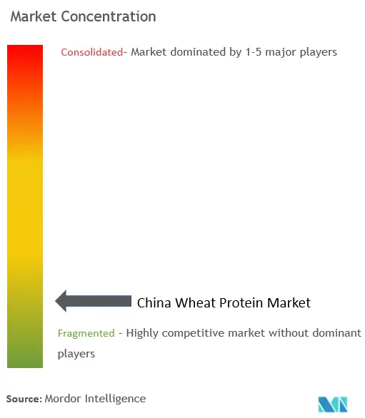 China Proteína de trigoConcentración del Mercado