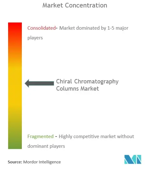 Colonnes de chromatographie chiraleConcentration du marché