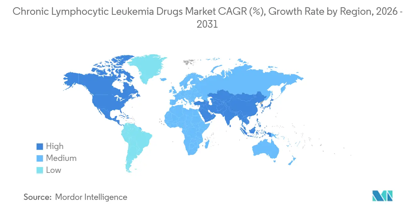 Chronic Lymphocytic Leukemia  Drugs Market CAGR (%), Growth Rate by Region