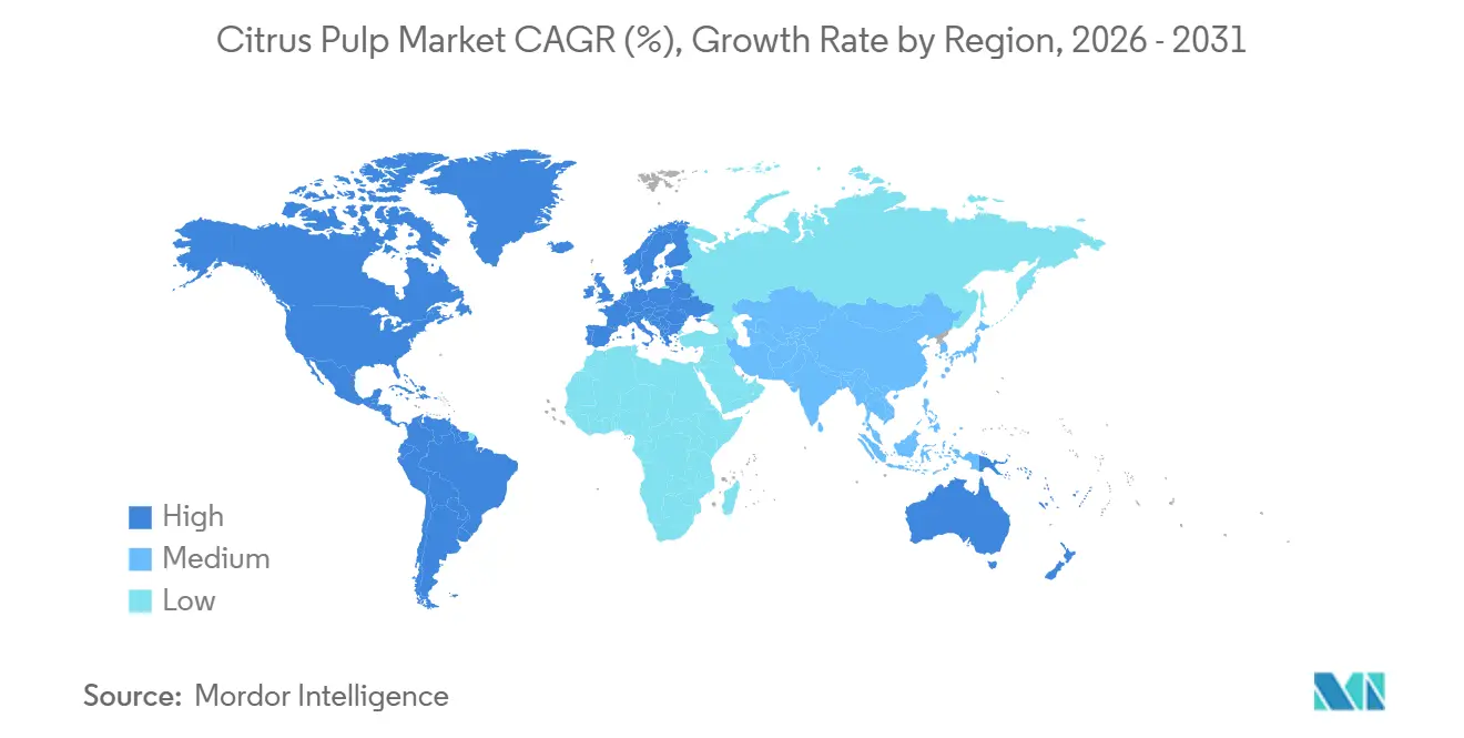 Citrus Pulp Market Growth Rate by Region