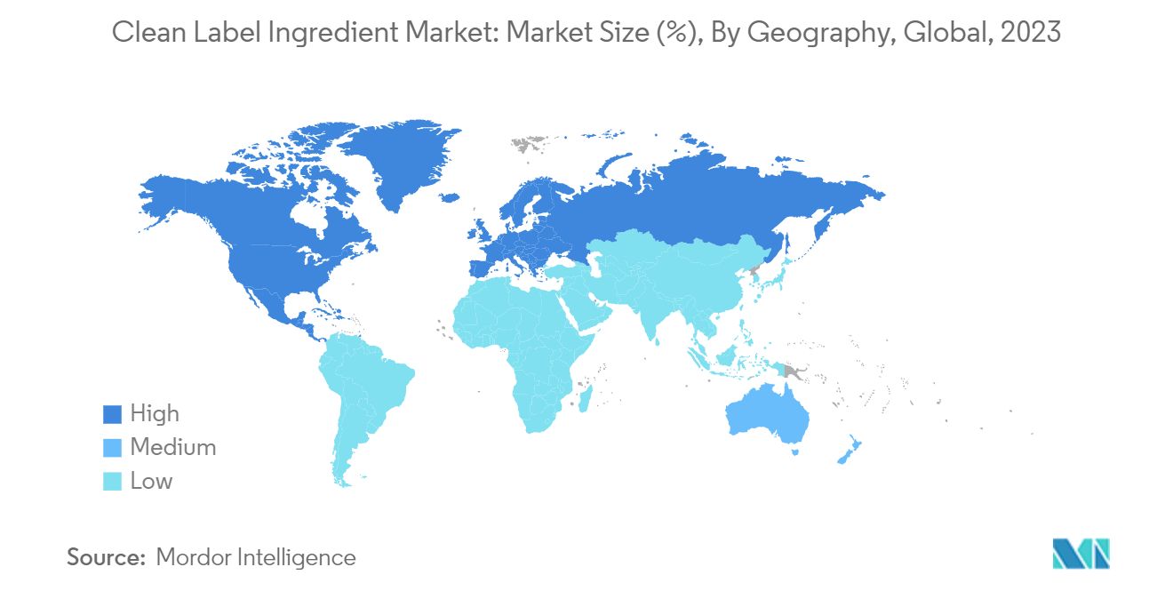 Clean Label Ingredient Market: Market Size (%), By Geography, Global, 2023