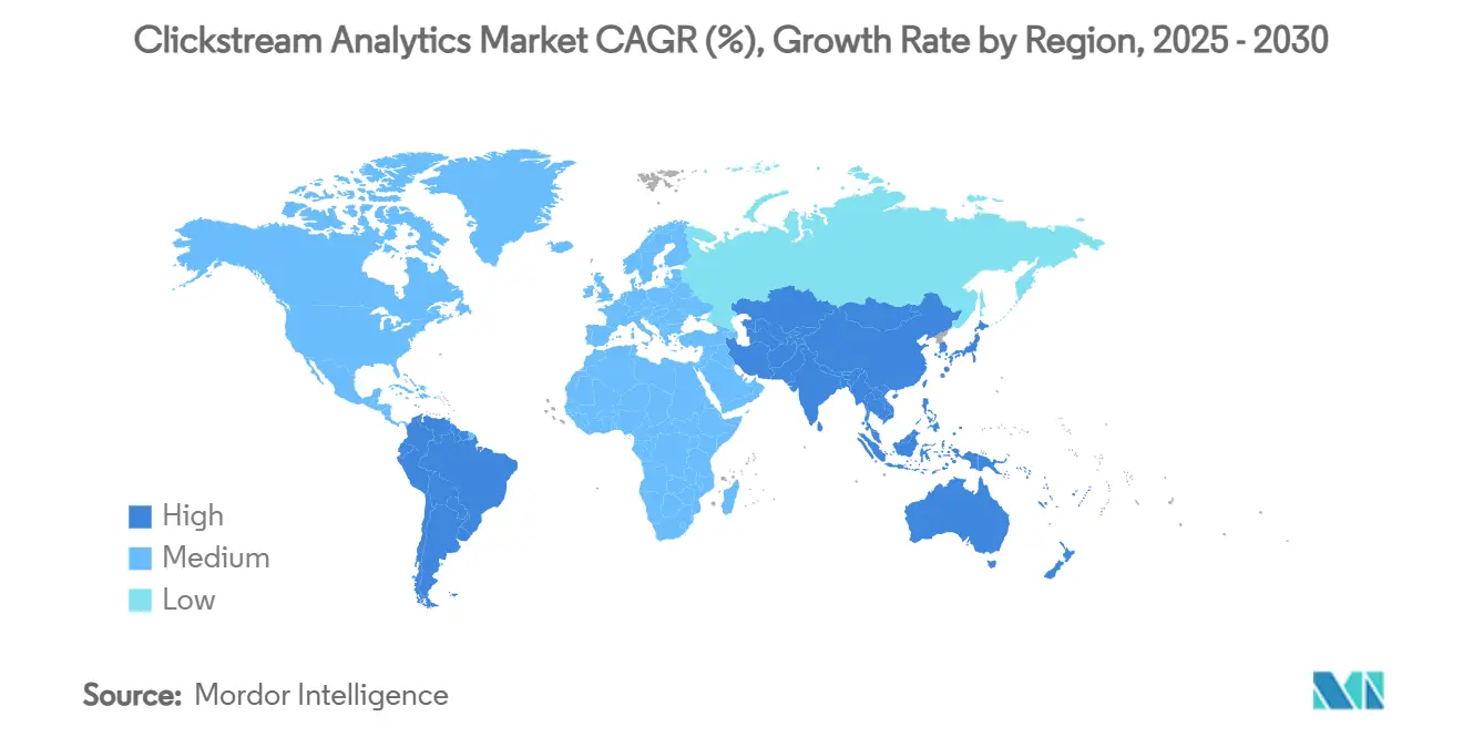 클릭스트림 안전한 바카라사이트 산타카지노 시장 CAGR(%), 지역별 성장률