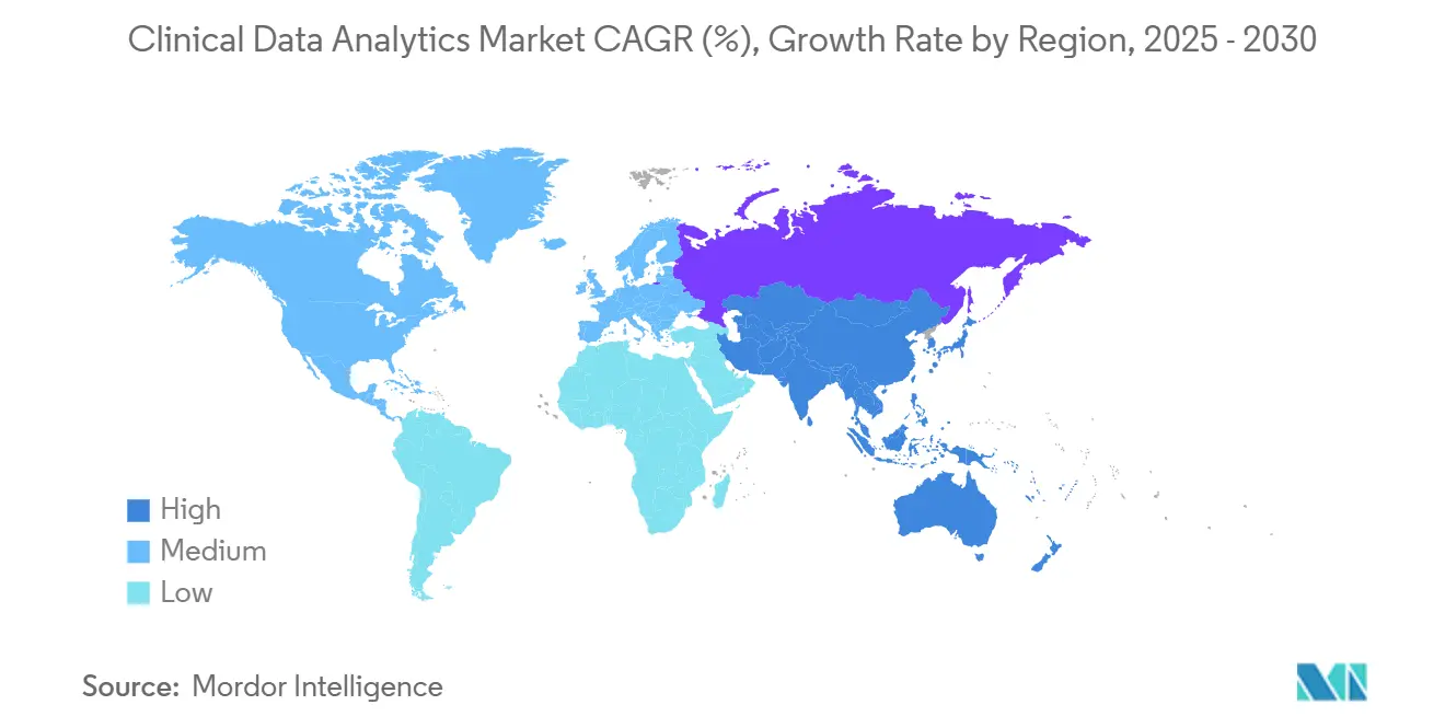 Clinical Data Analytics Market CAGR (%), Growth Rate by Region