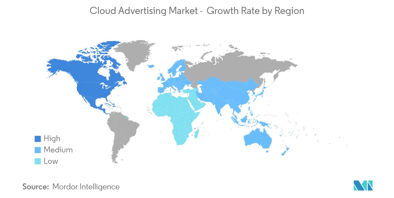 Cloud-Werbemarkt - Wachstumsrate nach Regionen