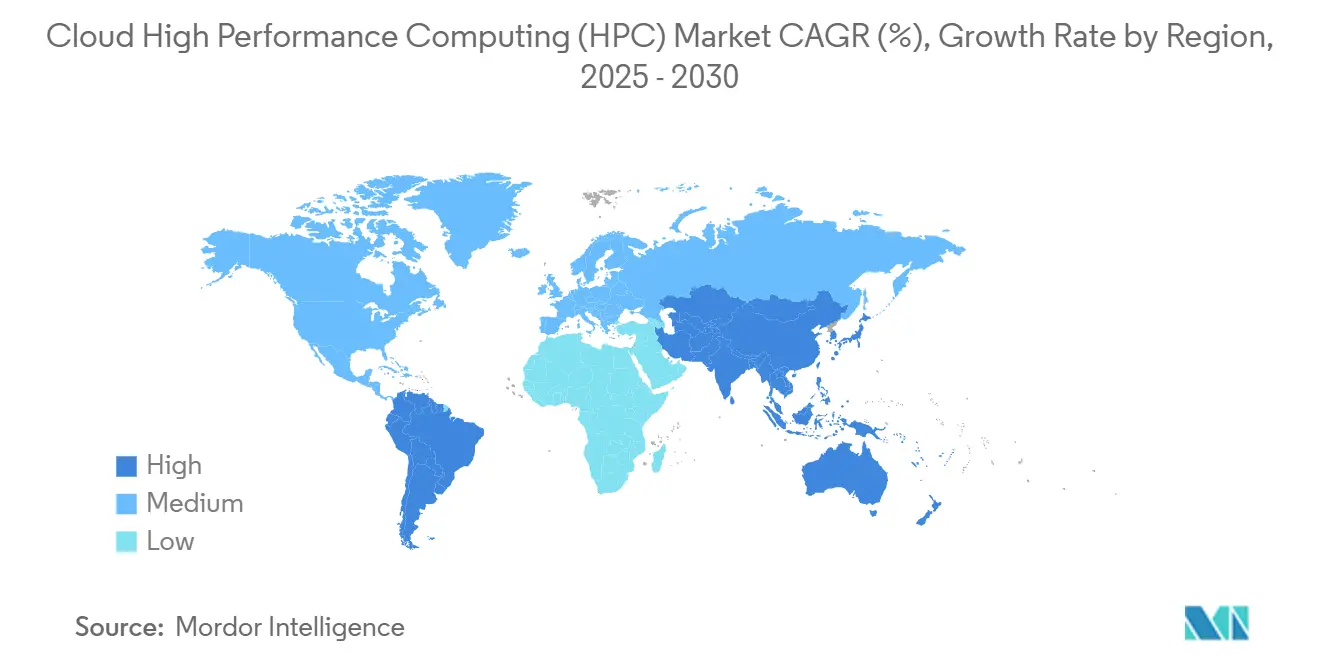 Cloud High Performance Computing (HPC) Market CAGR (%), Growth Rate by Region