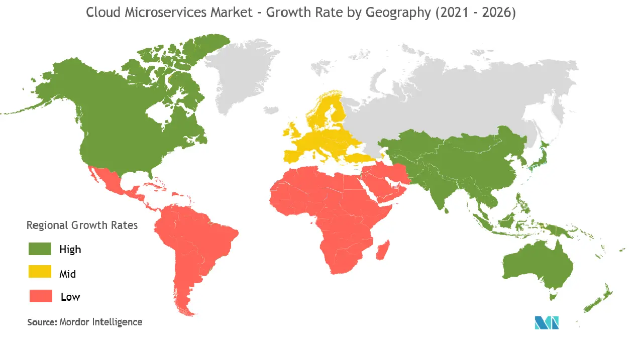 Cloud Microservices Market Growth Rate By Region