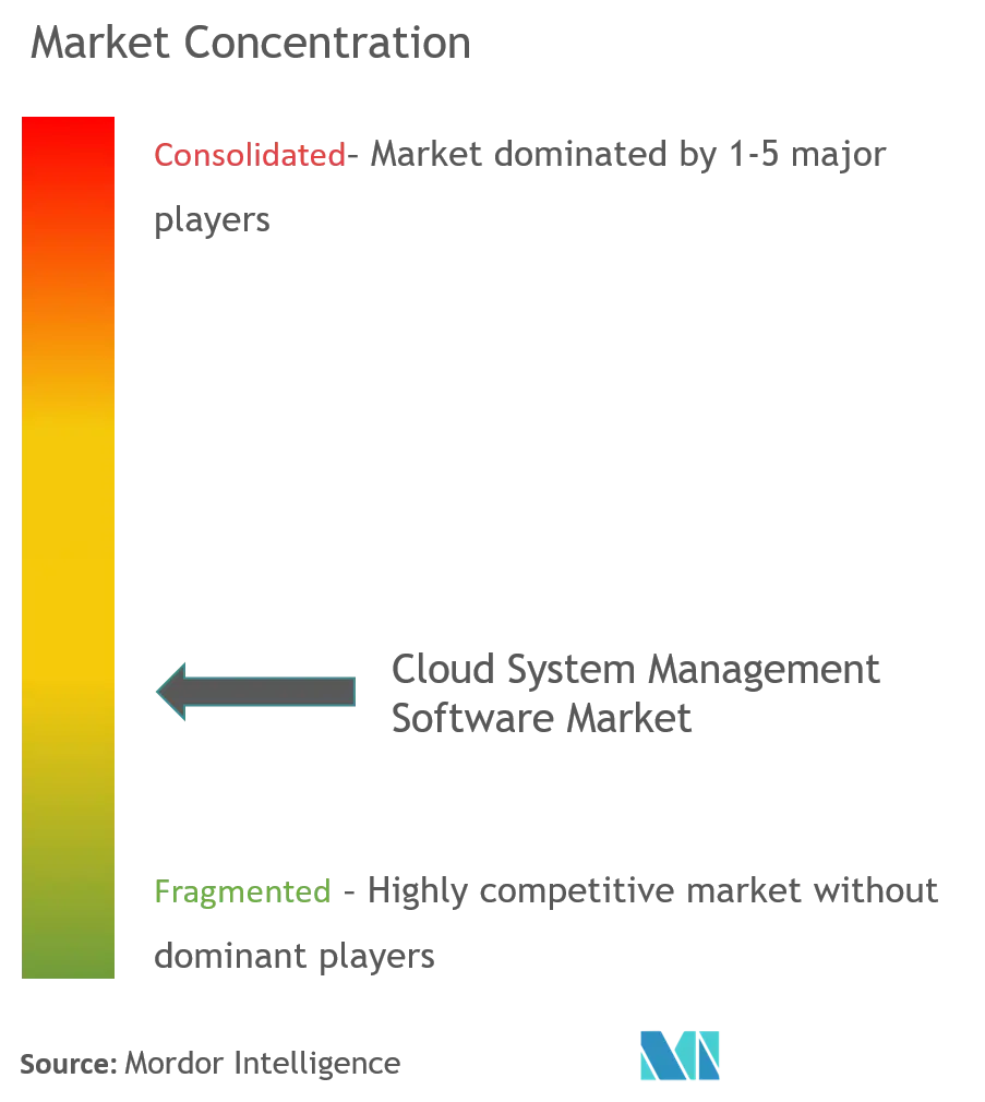 Concentración del mercado de software de gestión de sistemas en la nube