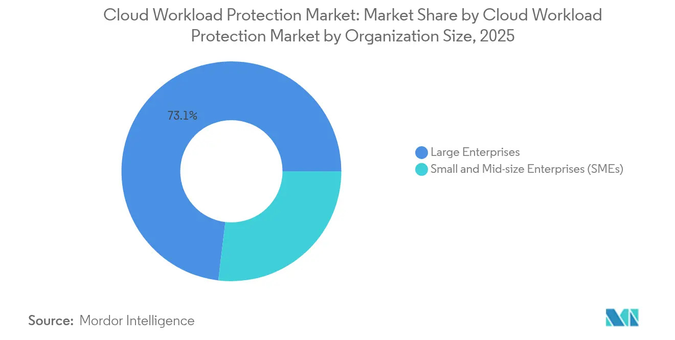 Cloud Workload Protection Market: Market Share by Cloud Workload Protection Market by Organization Size, 2025