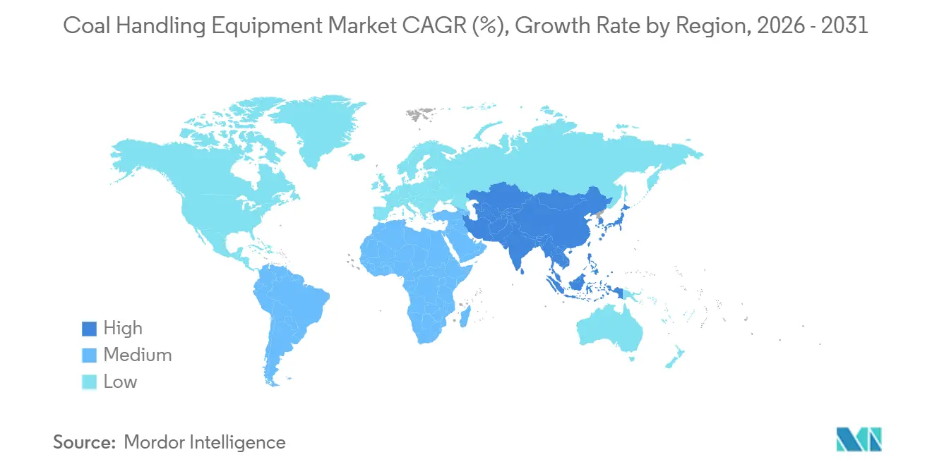 Coal Handling Equipment Market CAGR (%), Growth Rate by Region
