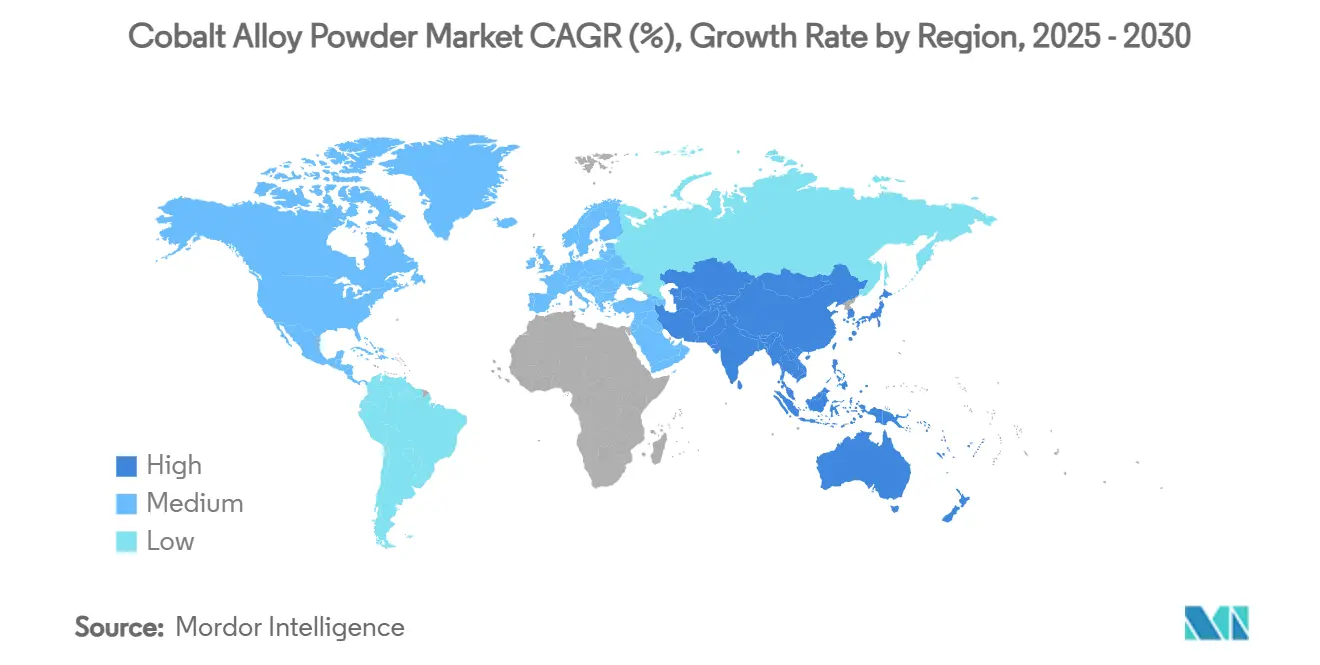 Cobalt Alloy Powder Market CAGR (%), Growth Rate by Region