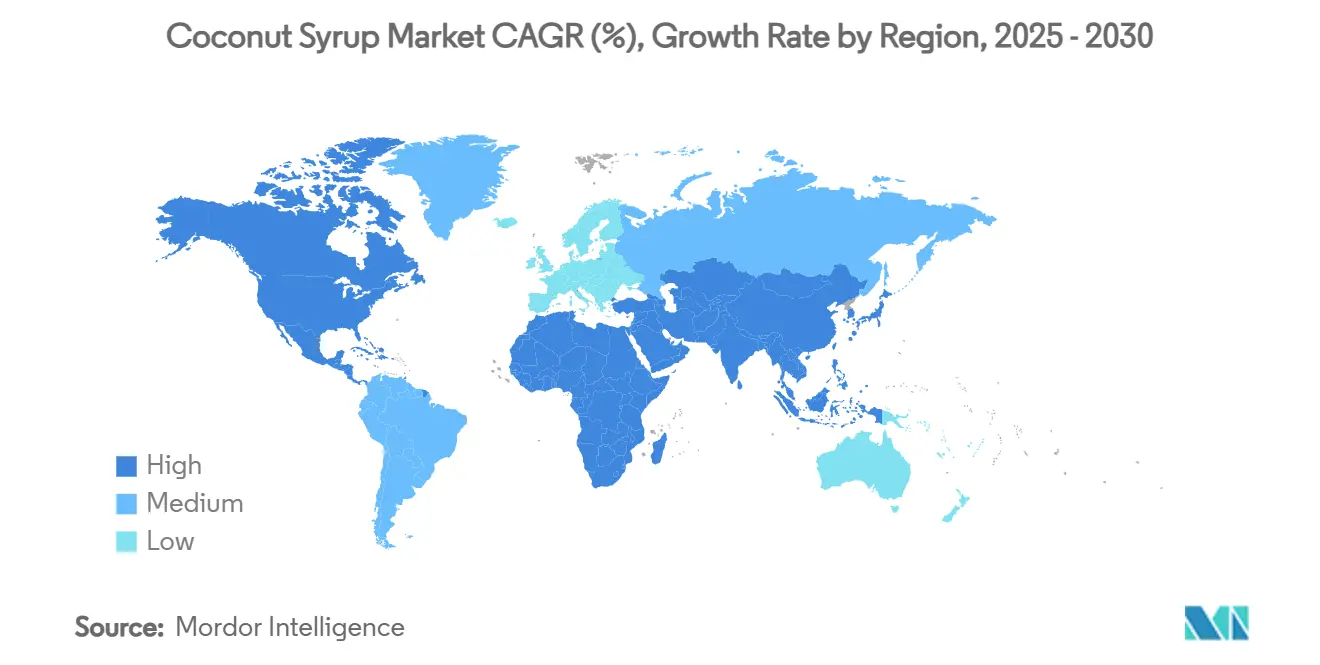 바카라사이트 순위 시럽 시장 CAGR(%), 지역별 성장률