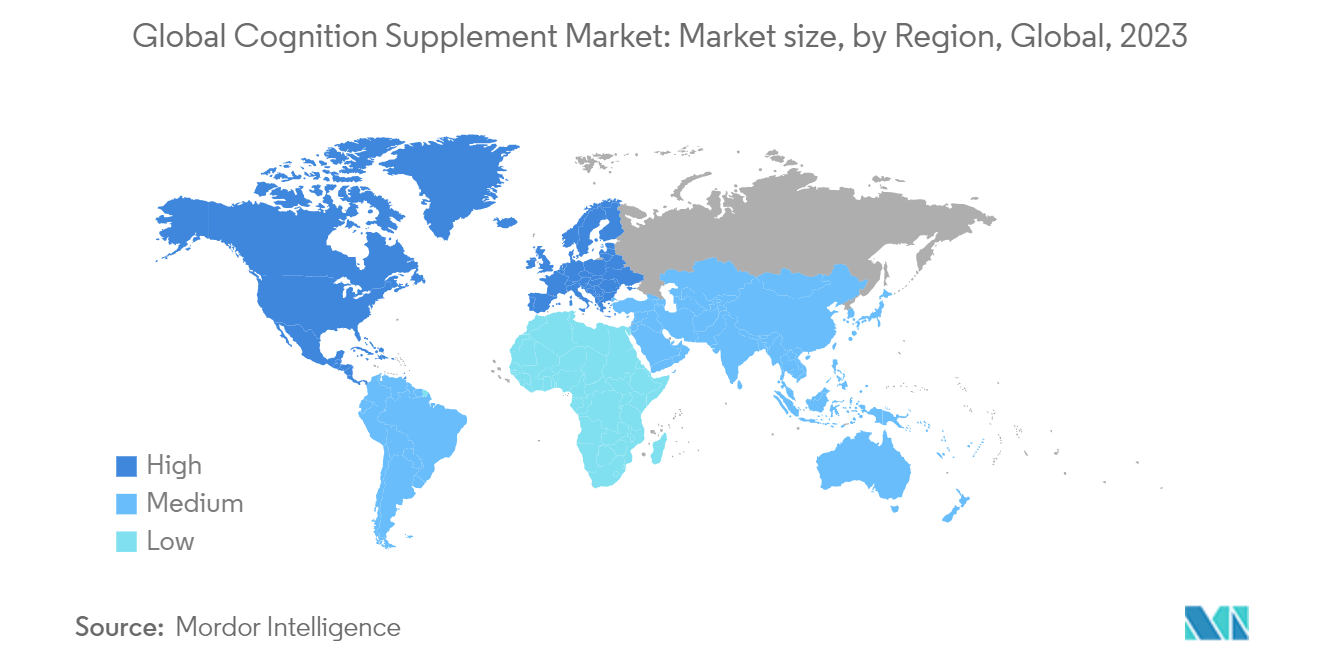 Global Cognition Supplement Market: Market size, by Region, Global, 2023