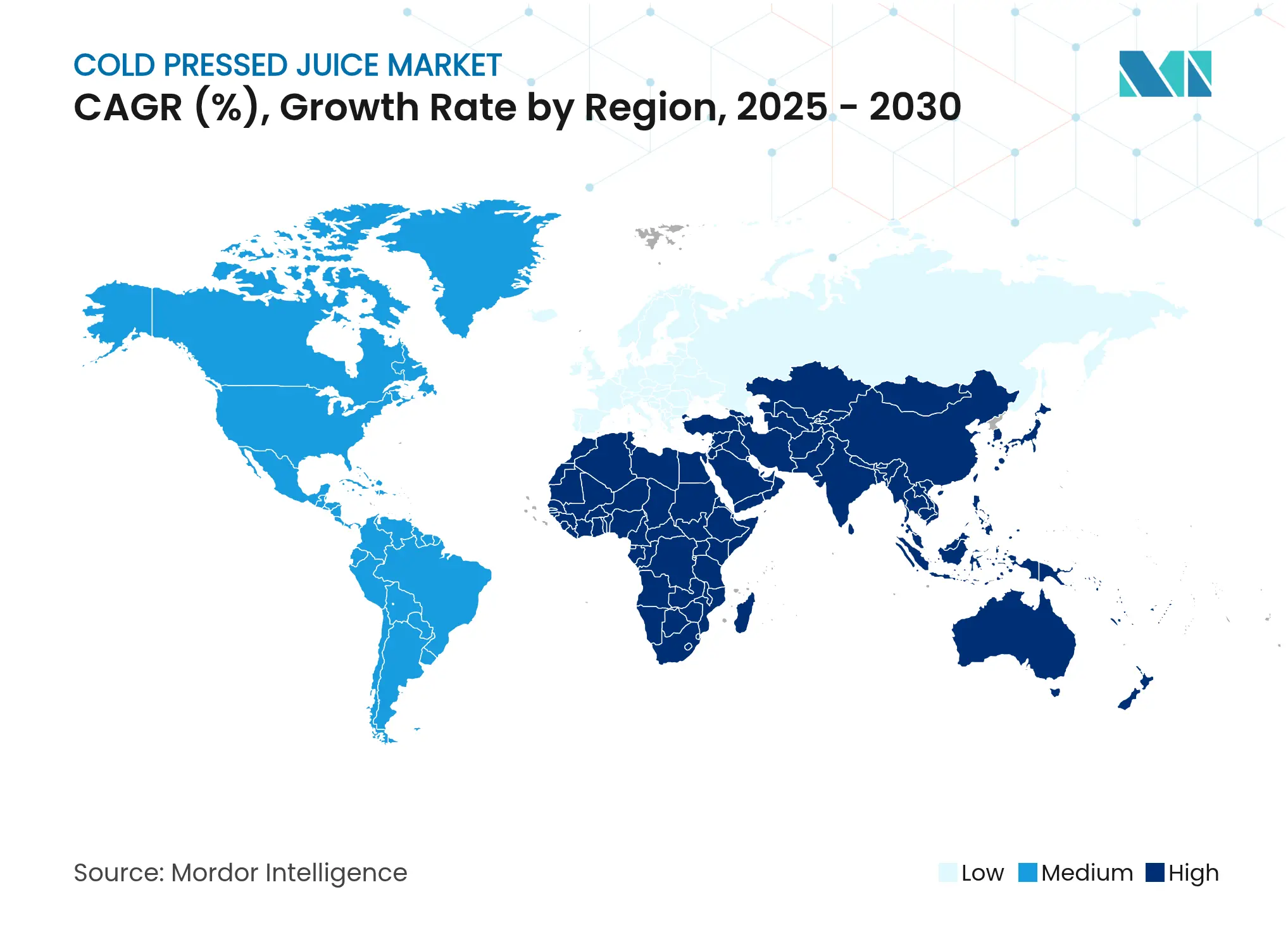 Cold Pressed Juice Market CAGR (%), Growth Rate by Region