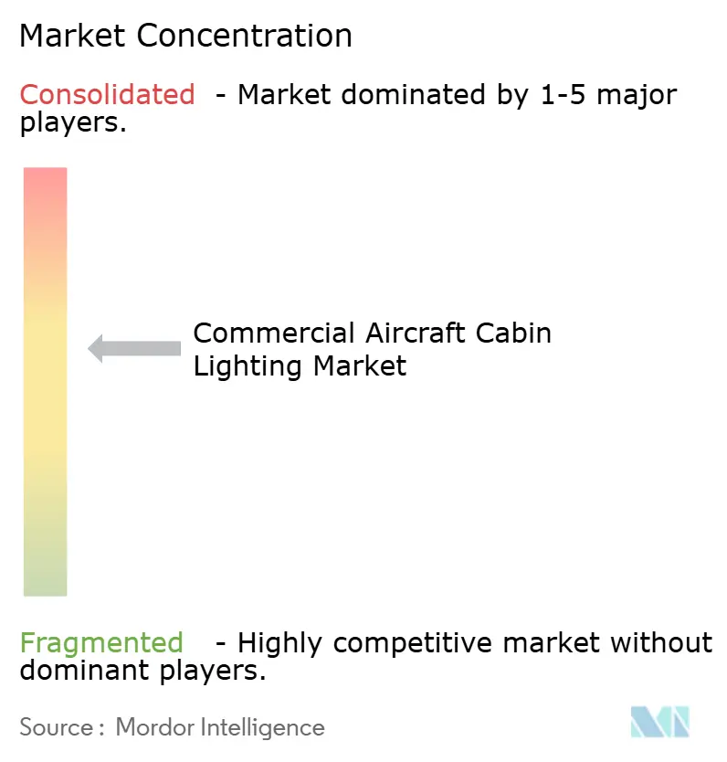 Commercial Aircraft Cabin Lighting Market Concentration
