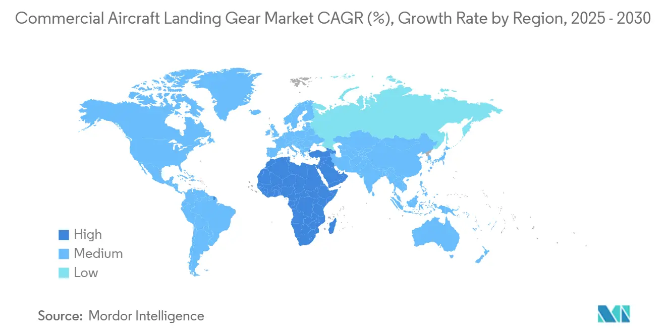 Commercial Aircraft Landing Gear Market, Growth Rate by Region